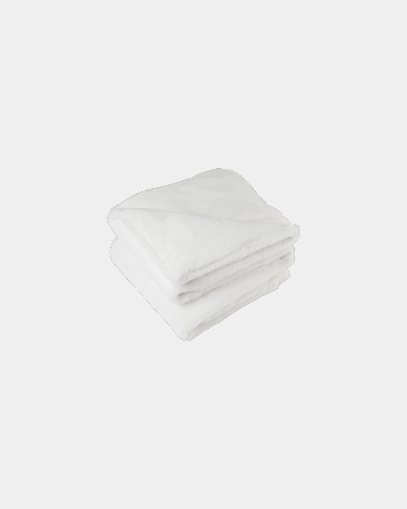 Custom faux fur throw blanket Luxe 50 x 70 - White