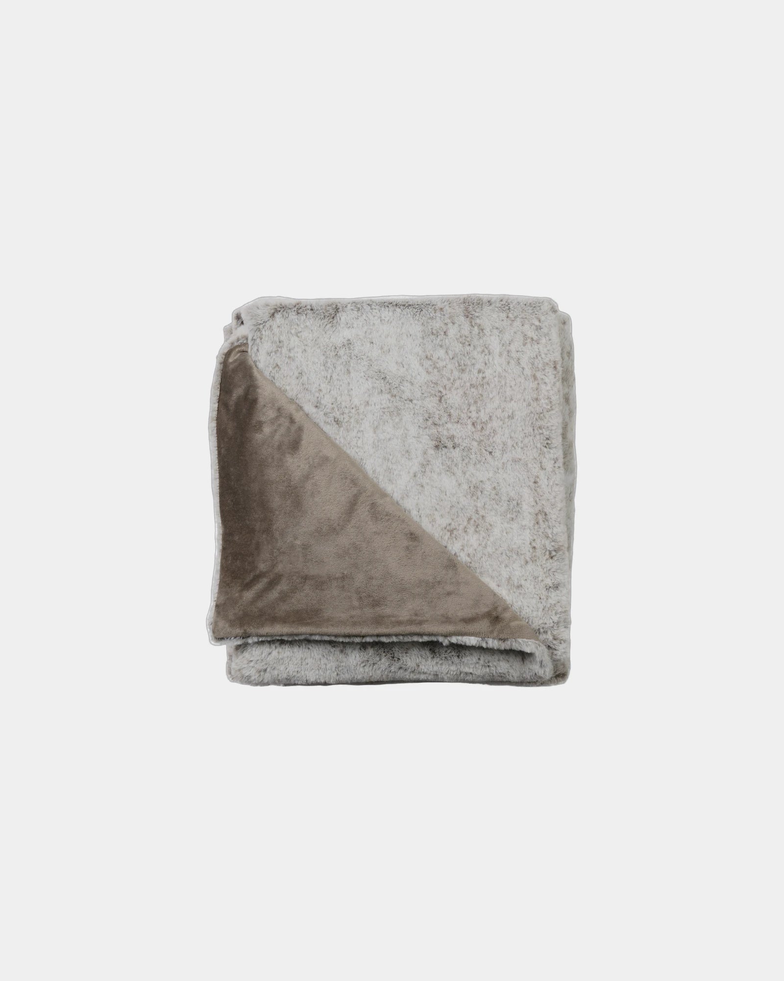 Custom faux fur throw blanket Luxe 50 x 70 - Brown