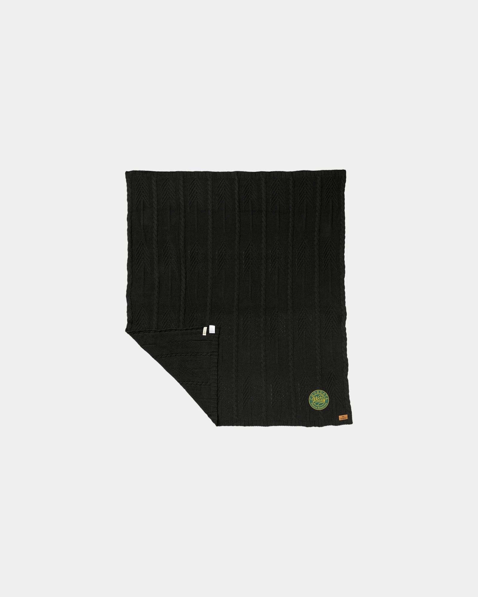 Custom organic cotton Tentree Cable Blanket 60" x 60" - Black (Bk)