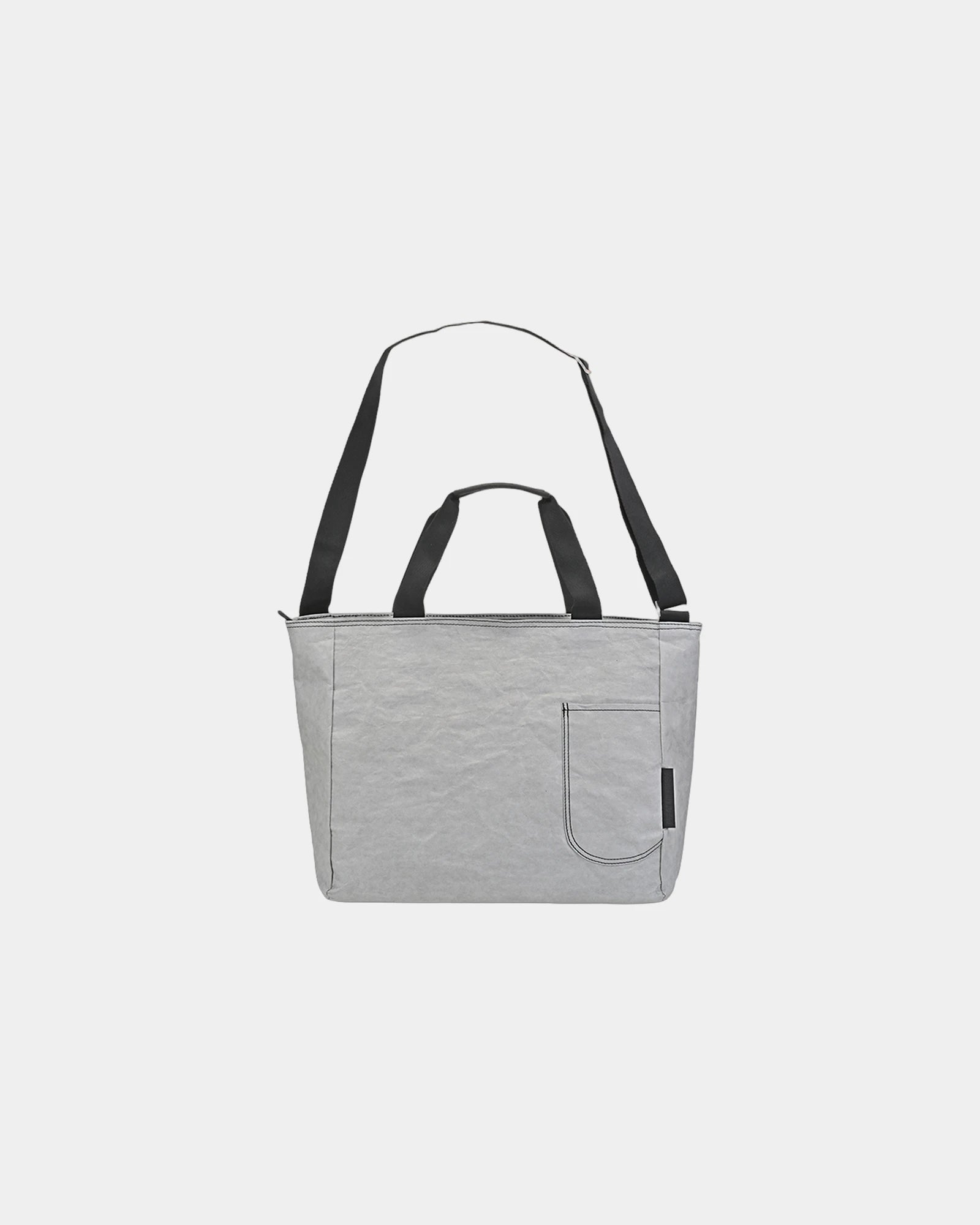 Custom washable paper 24-can messenger cooler bag - Stone