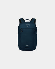 Branded recycled polyester laptop backpack 16-inch - Night Shift Blue