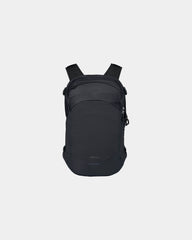 Custom recycled nylon laptop backpack with mesh pocket - Black