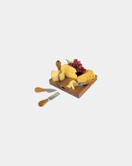 Custom acacia wood cheese board with serving set - Wood