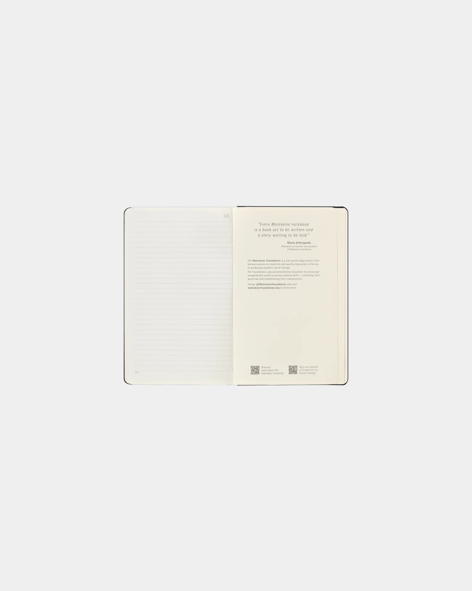 Custom large ruled Moleskine Smart Notebook, hard cover - 1