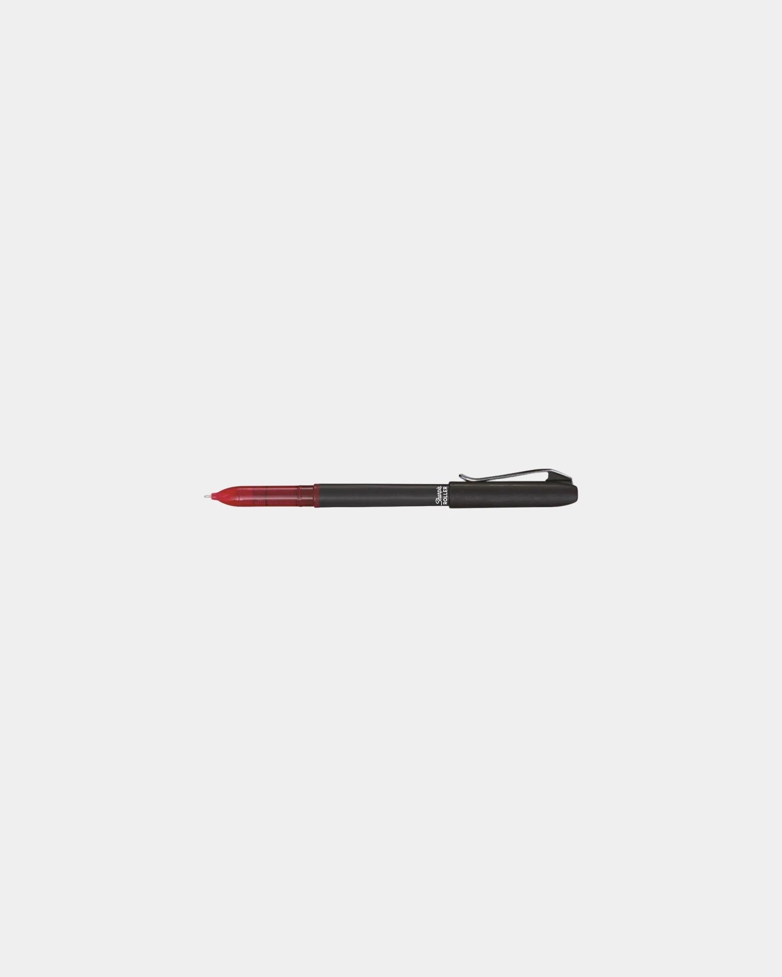 Custom 0.5mm roller pen with metal clip finish - Red
