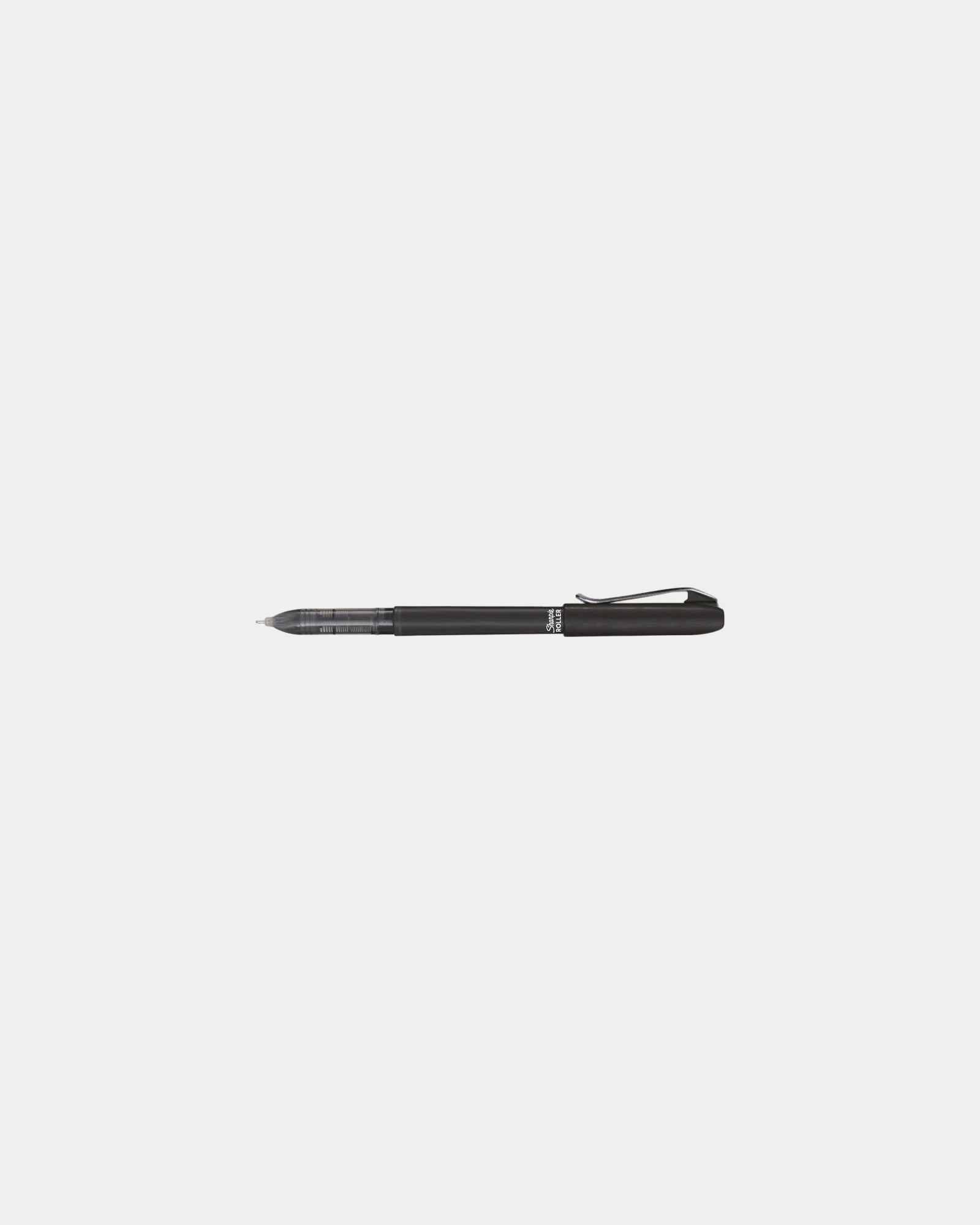 Custom 0.5mm roller pen with metal clip finish - Black