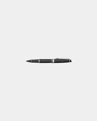 Custom laser-engraved Waterman Expert rollerball pen - Black - Silver Trim