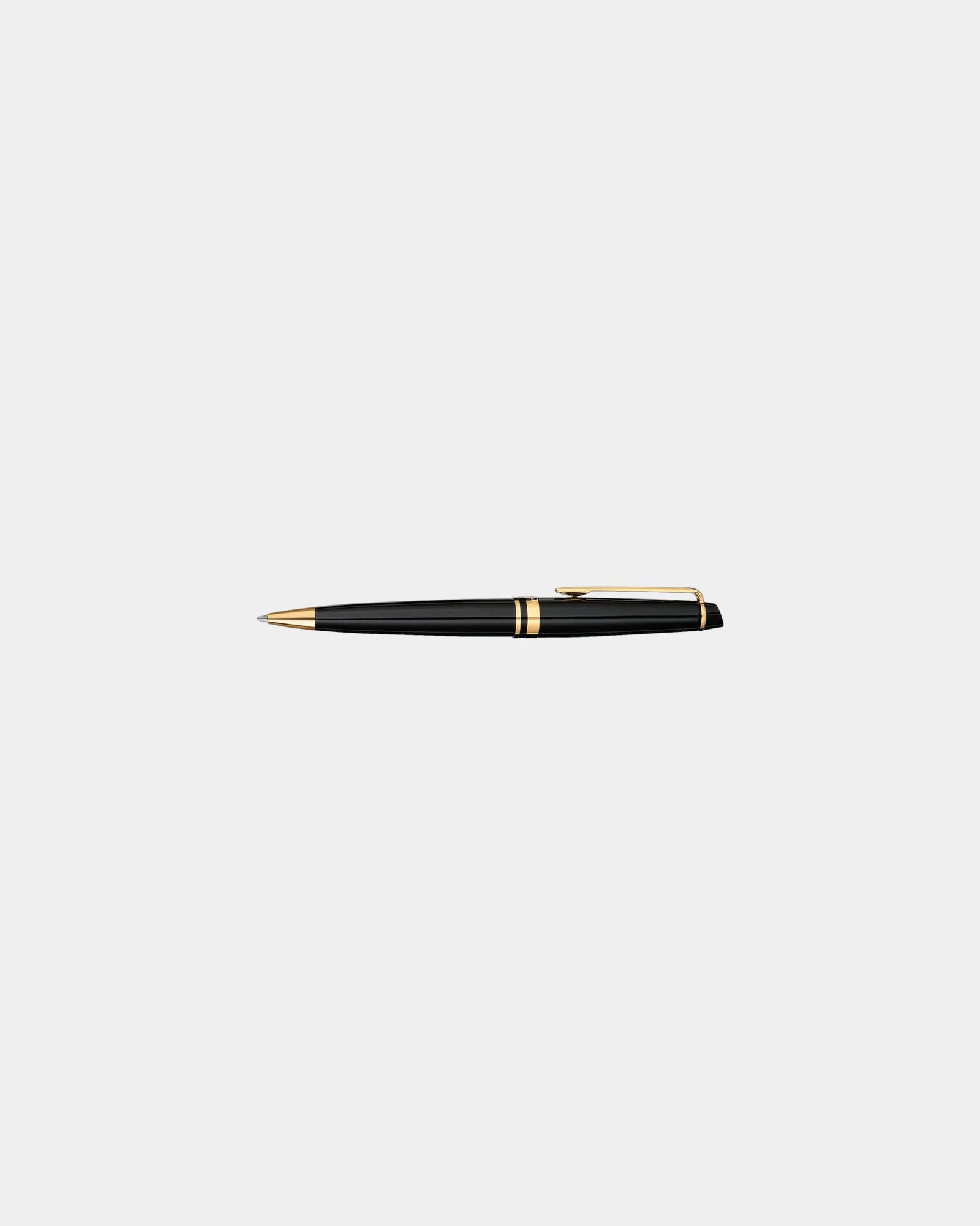 Custom metal Waterman Expert ballpoint pen - Black - Gold Trim