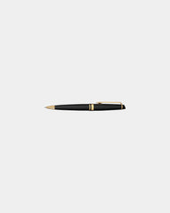 Custom metal Waterman Expert ballpoint pen - Black - Gold Trim
