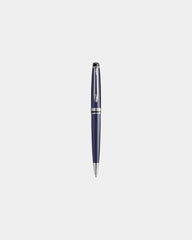Custom metal Waterman Expert ballpoint pen - Blue - Chrome Trim