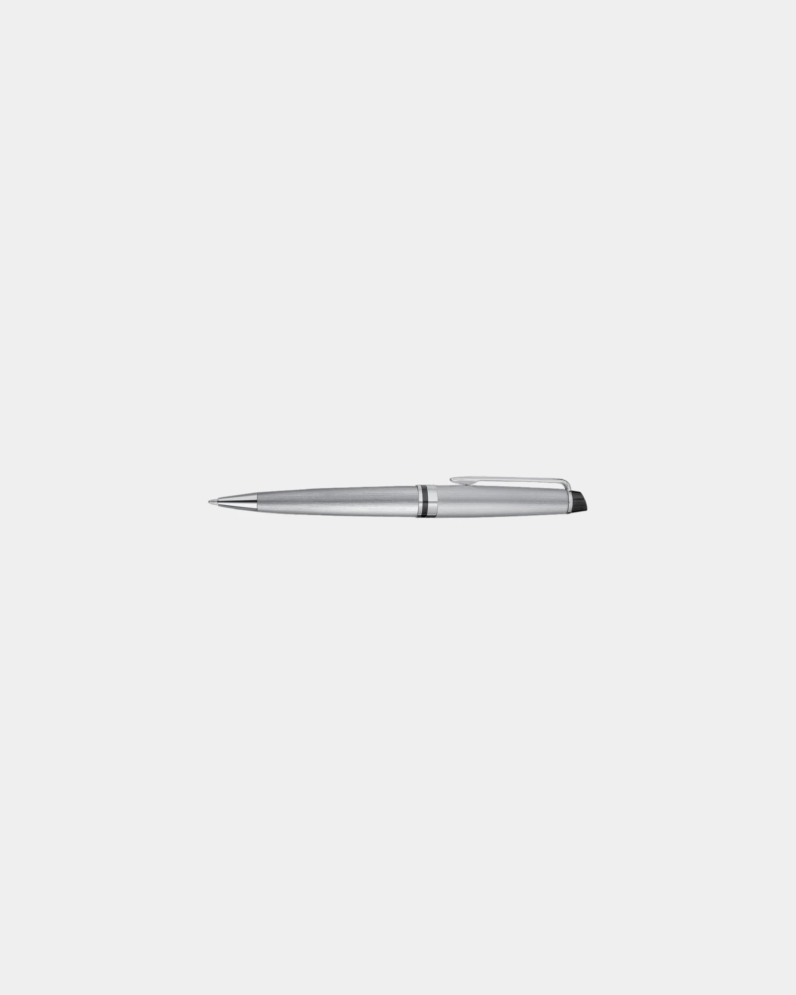 Custom metal Waterman Expert ballpoint pen - Stainless Steel - Silver Trim