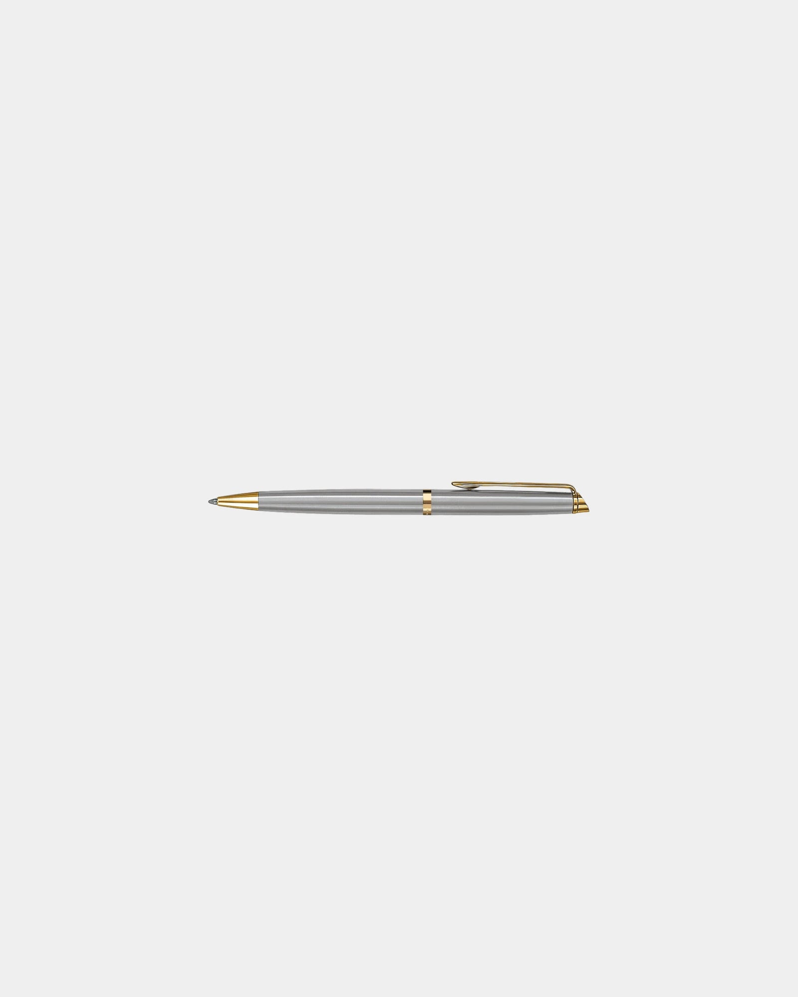 Custom metal ballpoint pen Waterman Hemisphere - Stainless Steel - Gold Trim