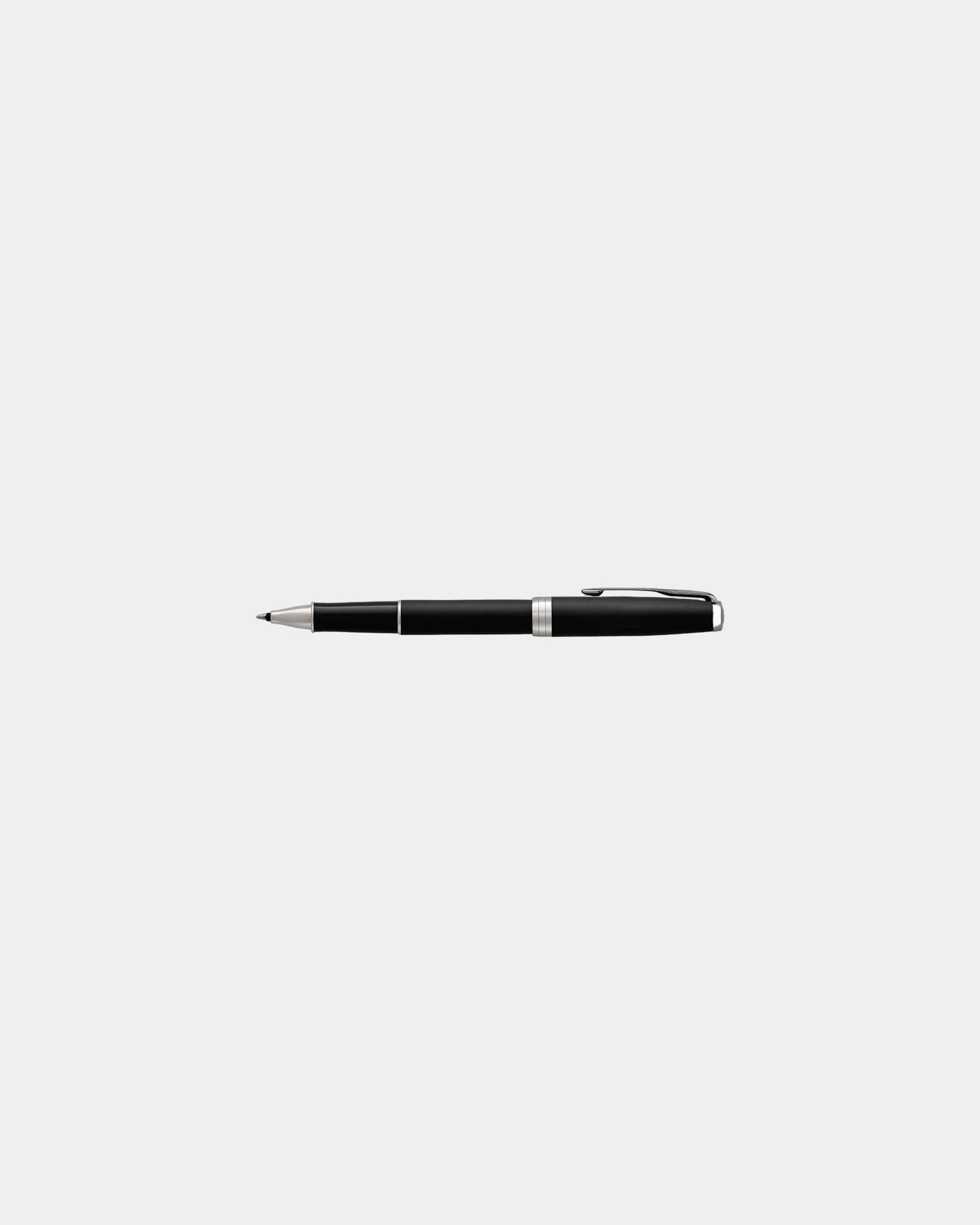 Custom matte metal Parker Sonnet rollerball pen - Black Matte - Silver Trim