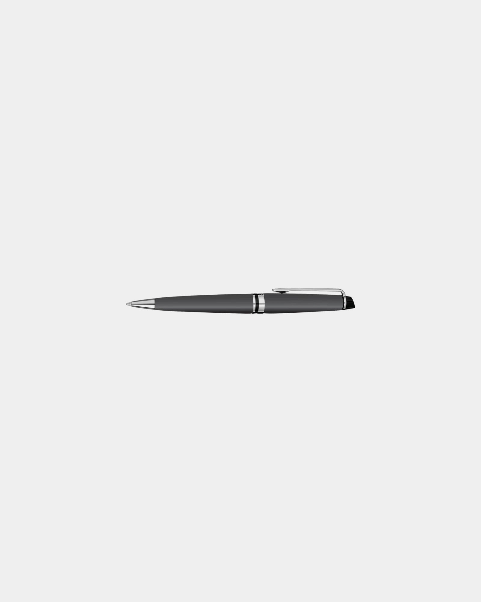 Custom matte metal Waterman Expert ballpoint pen - Black Matte - Silver Trim