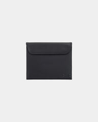 Custom recycled nylon padfolio with vegan leather accents - Black