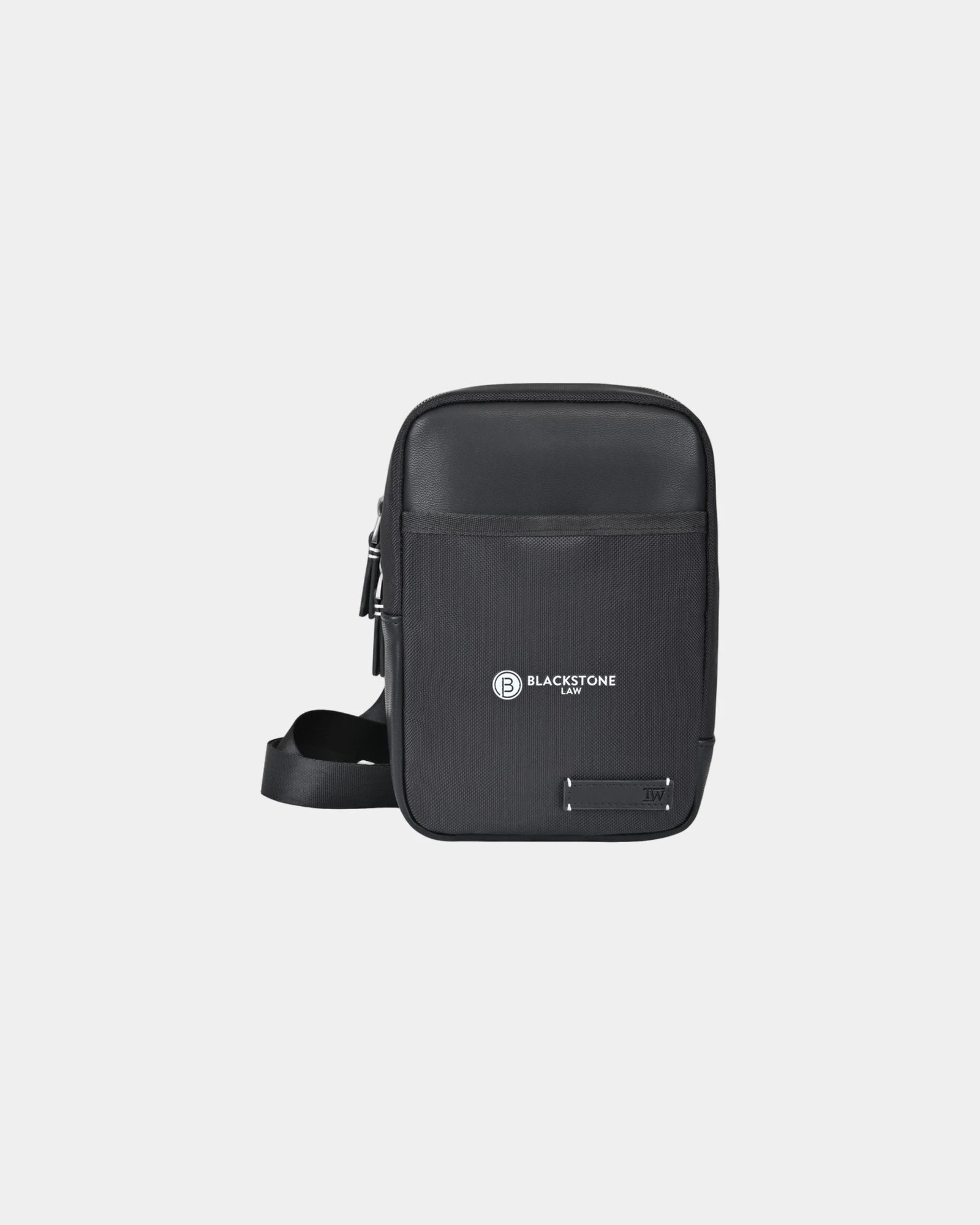 Custom recycled nylon crossbody bag with vegan leather - 6