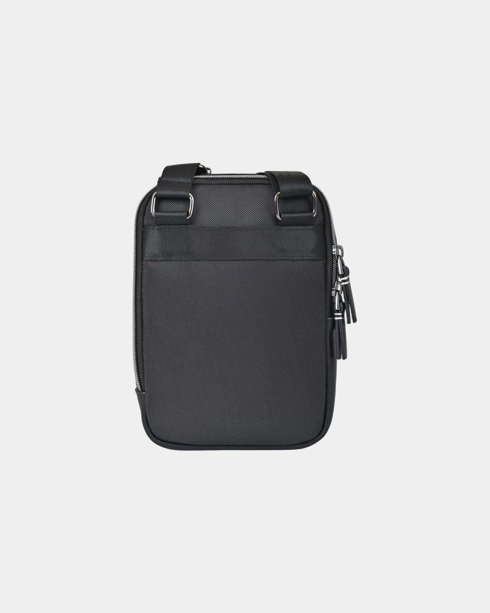 Custom recycled nylon crossbody bag with vegan leather - 1
