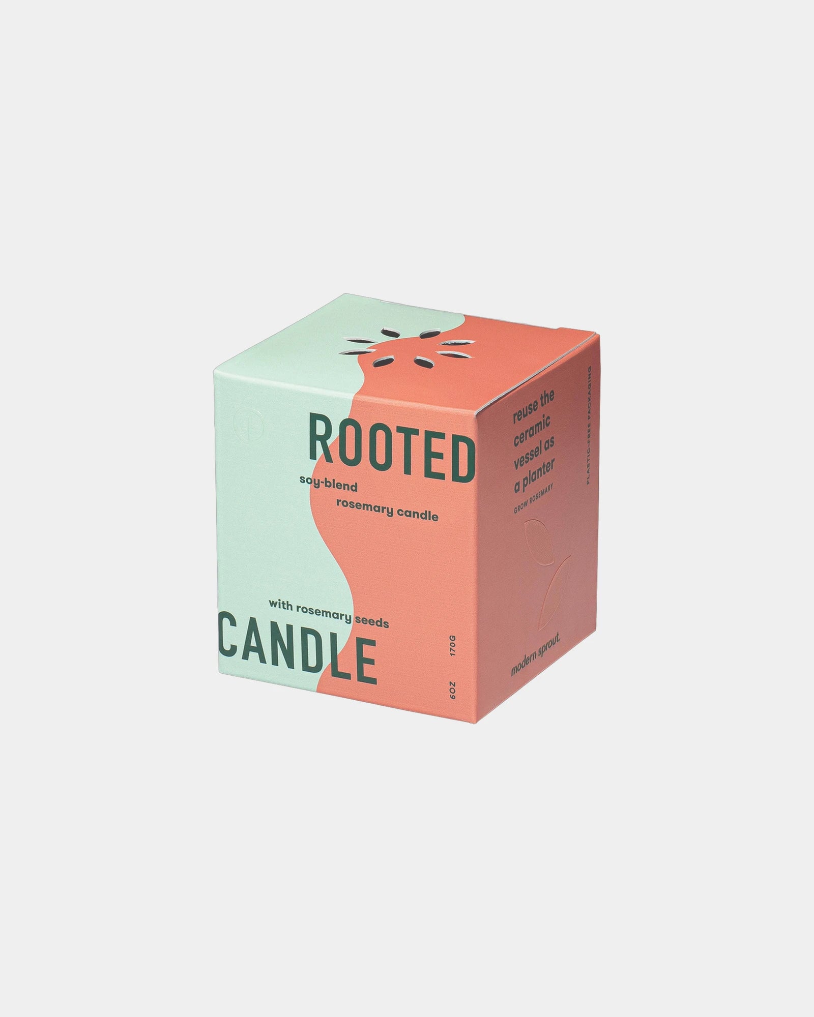 Custom soy-blend candle with ceramic vessel and seeds - 8