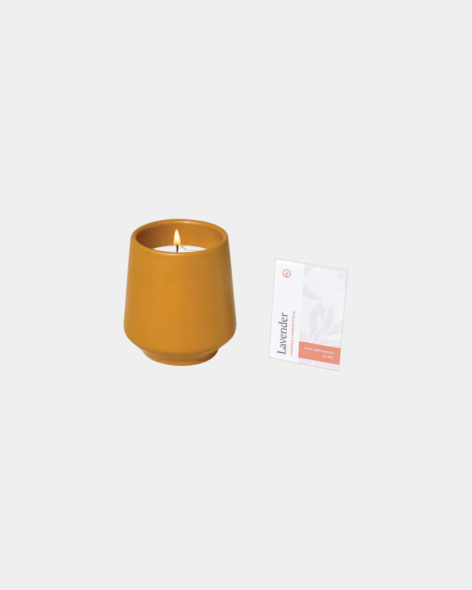 Custom soy-blend candle with ceramic vessel and seeds - 18
