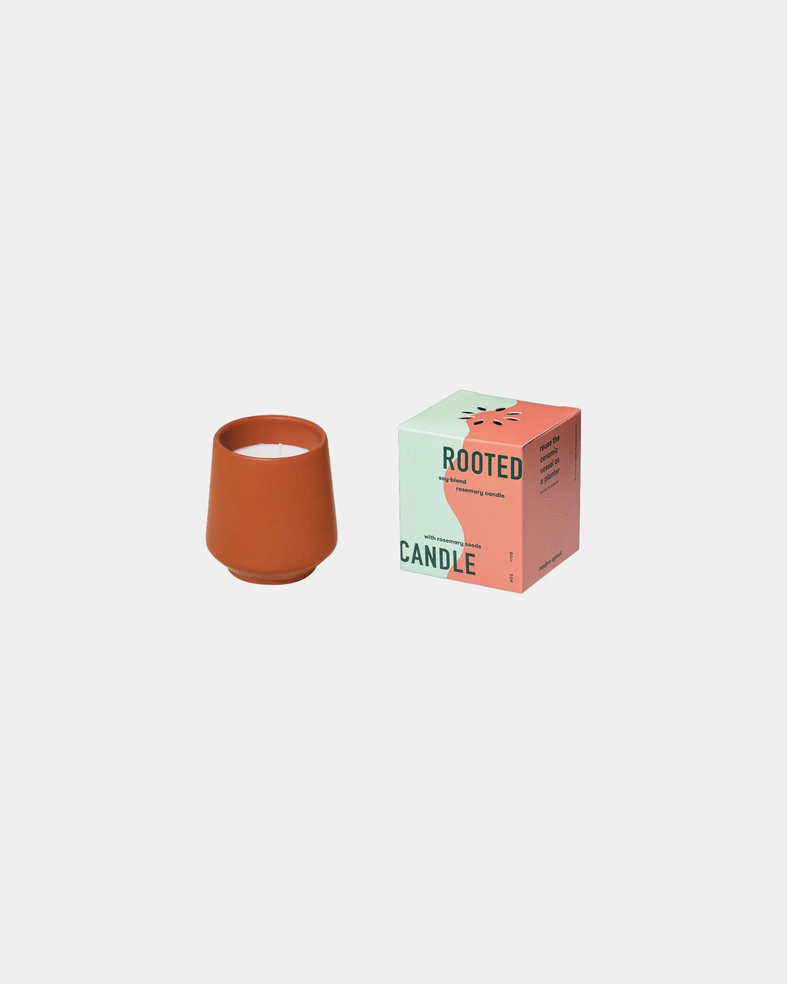 Custom soy-blend candle with ceramic vessel and seeds - 11