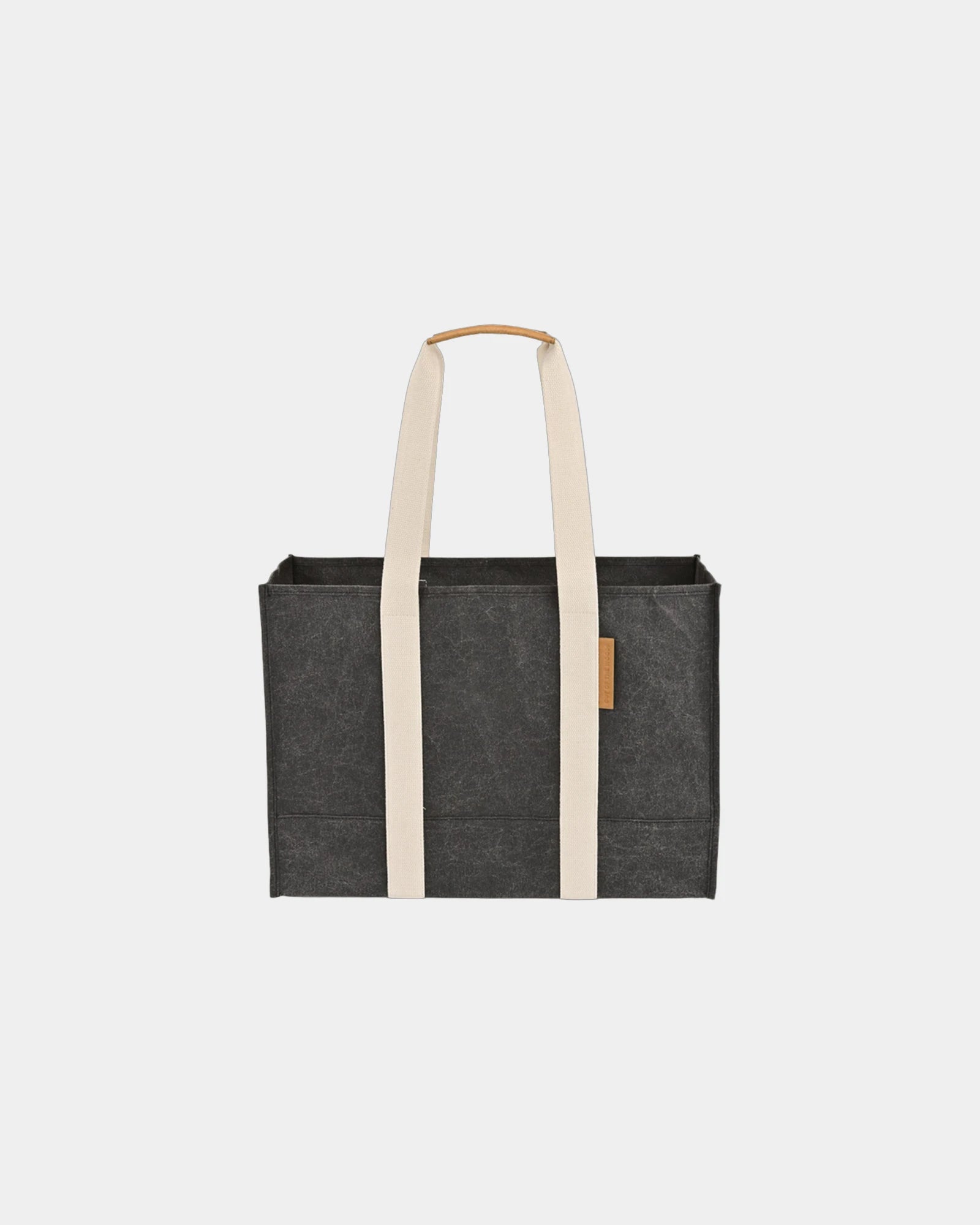 Custom FSC-certified washable paper market tote - Ebony