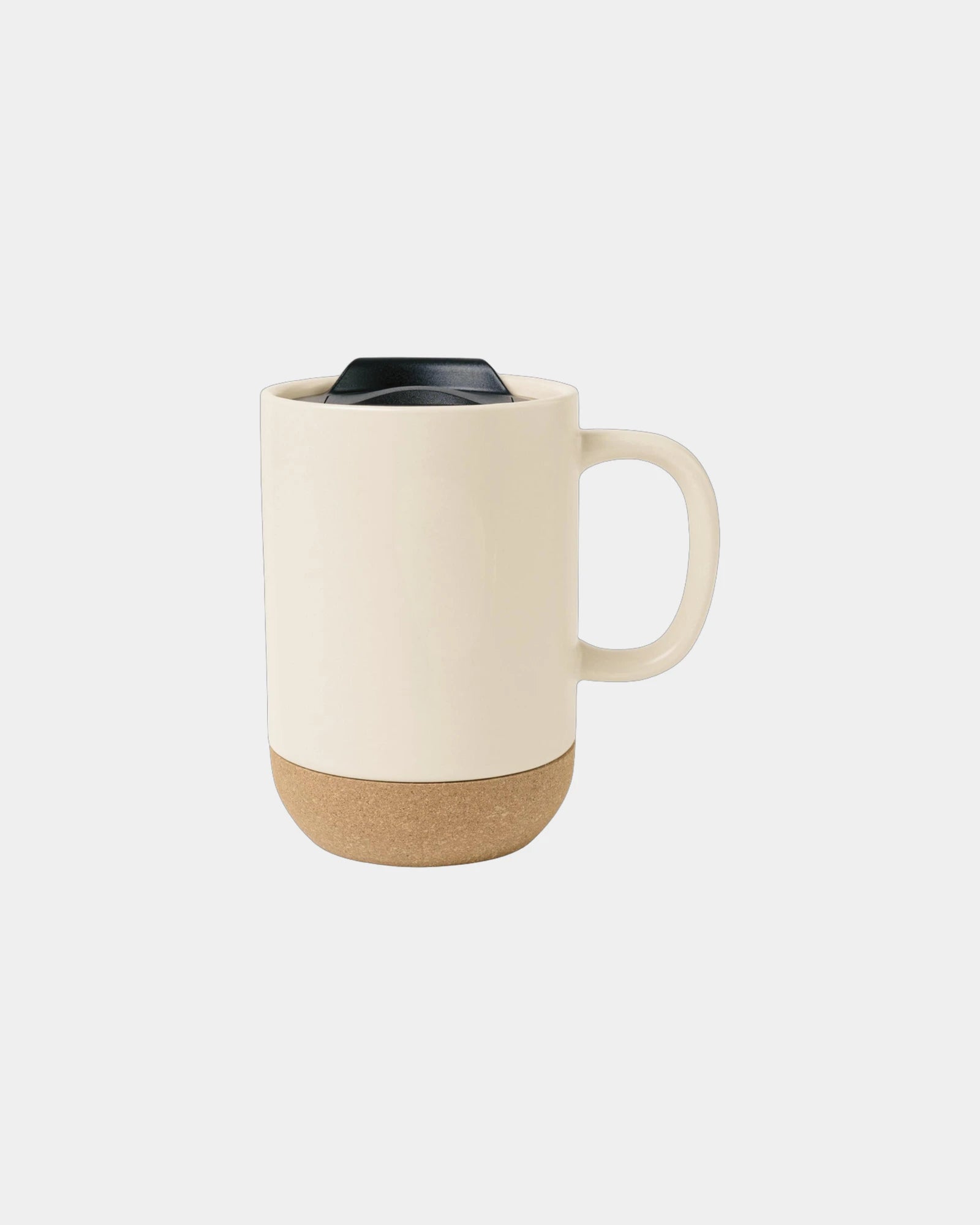 Custom ceramic lidded mug - 14 oz travel mug - Bone