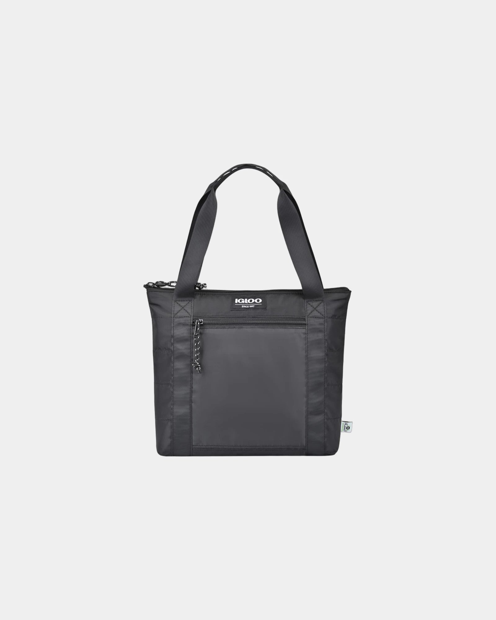 Custom recycled packable puffer 10-can cooler bag - Black