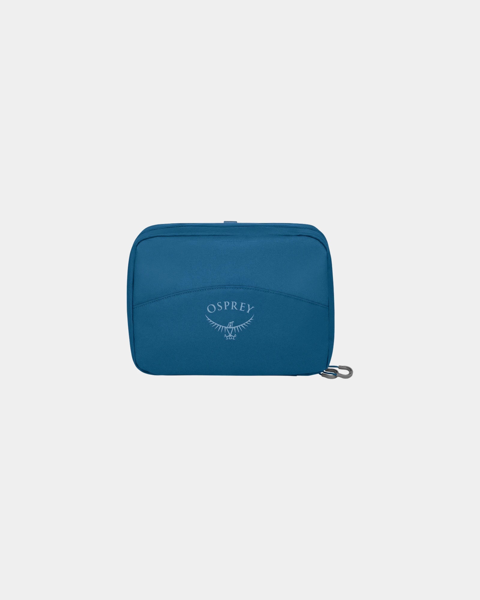 Custom recycled polyester hanging toiletry kit - Night Shift Blue