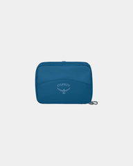 Custom recycled polyester hanging toiletry kit - Night Shift Blue