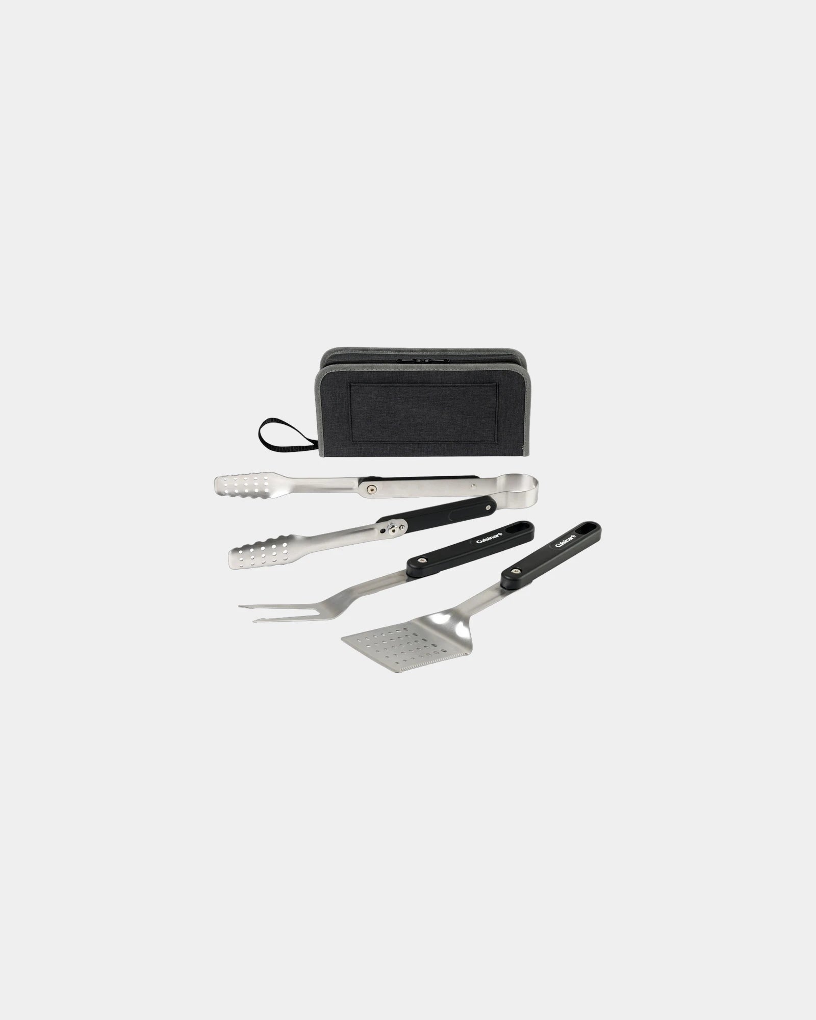 Custom folding grill tool set with carrying case - Charcoal
