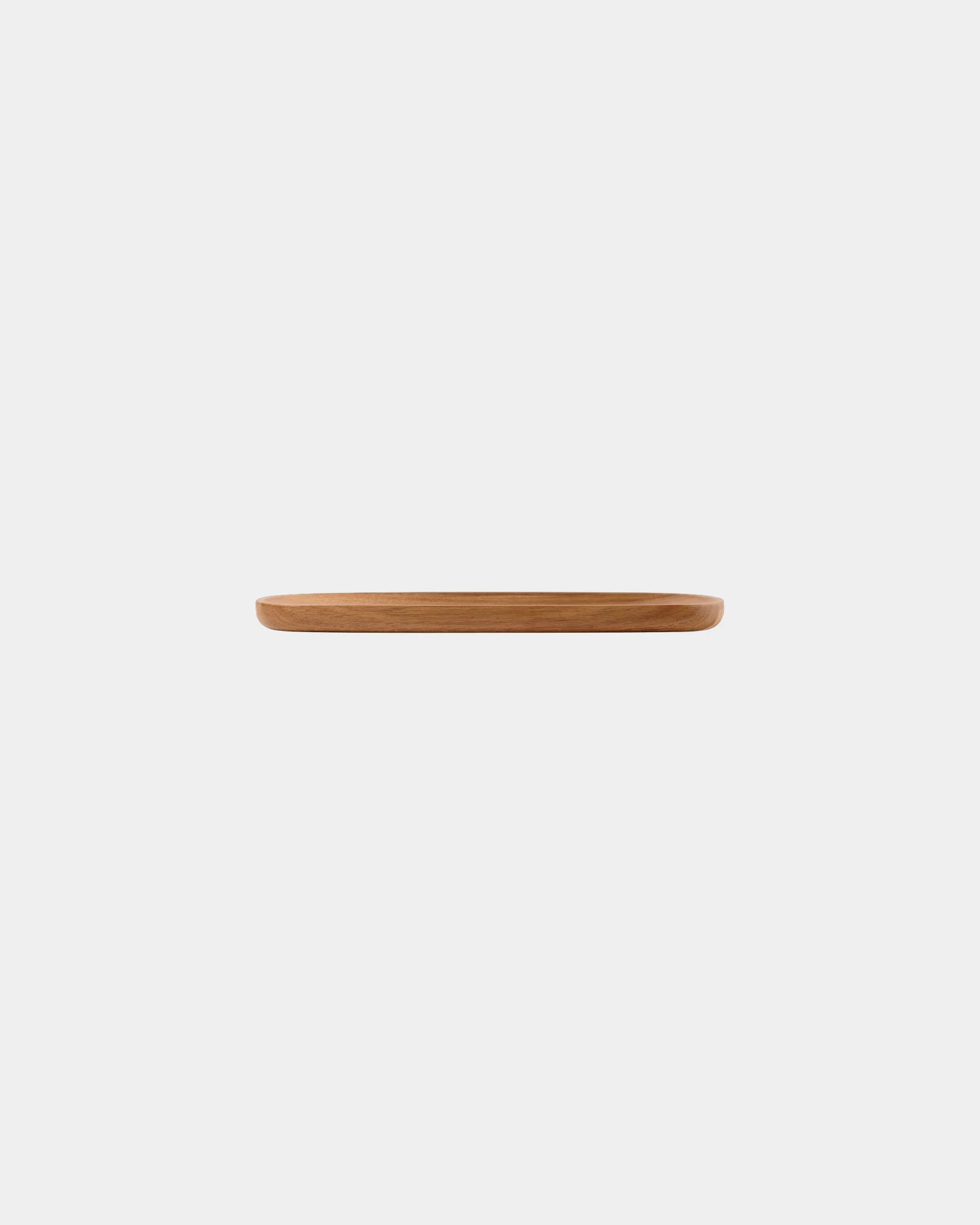 Custom acacia wood oval tray with laser engraving - 1