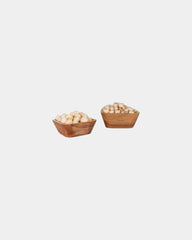 Custom acacia wood nesting snack bowl set - 5