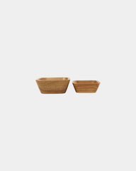 Custom acacia wood nesting snack bowl set - 2