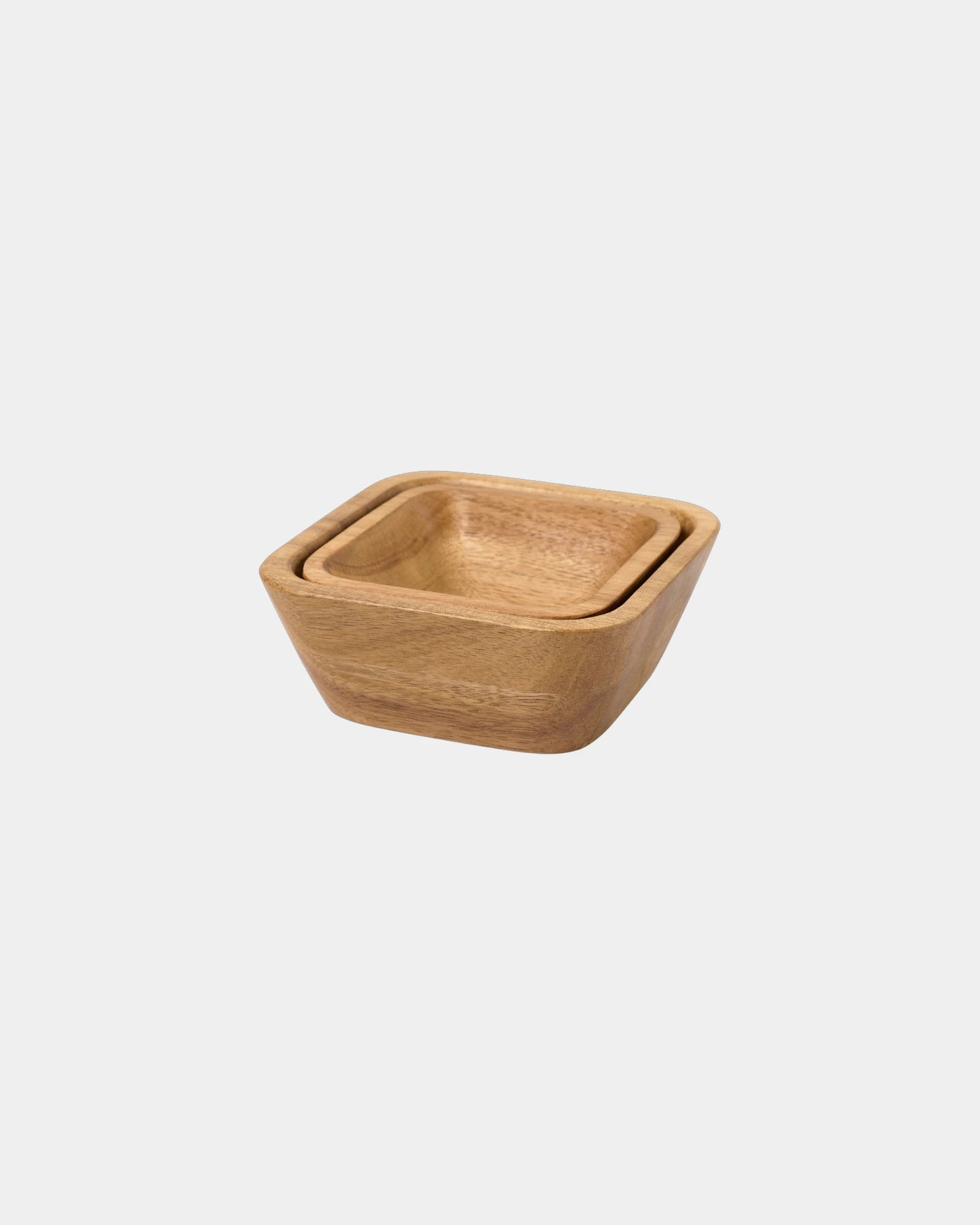 Custom acacia wood nesting snack bowl set - Wood