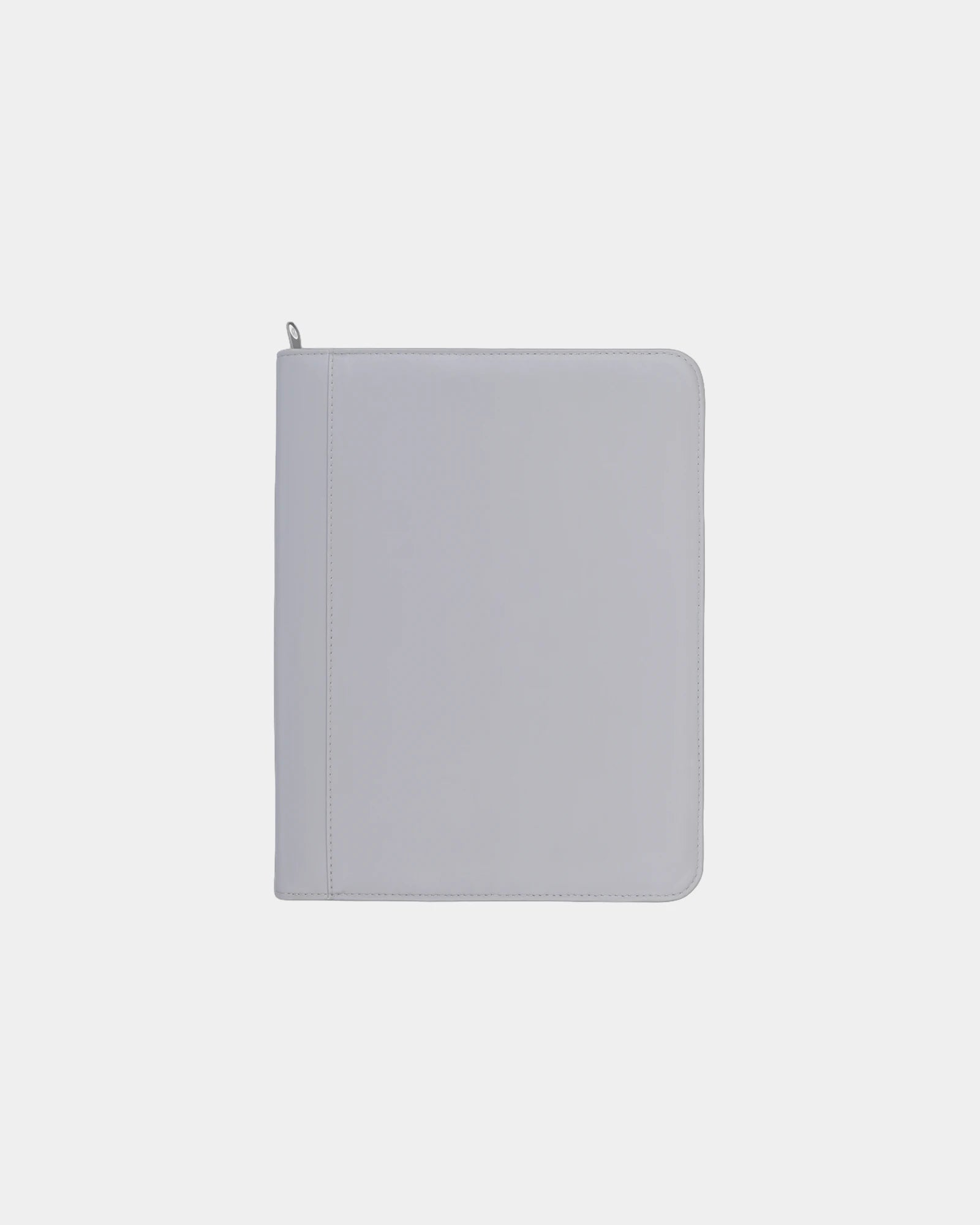 Custom vegan leather zippered padfolio FSC paper pad - Greystone