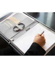 Custom vegan leather zippered padfolio FSC paper pad - 7