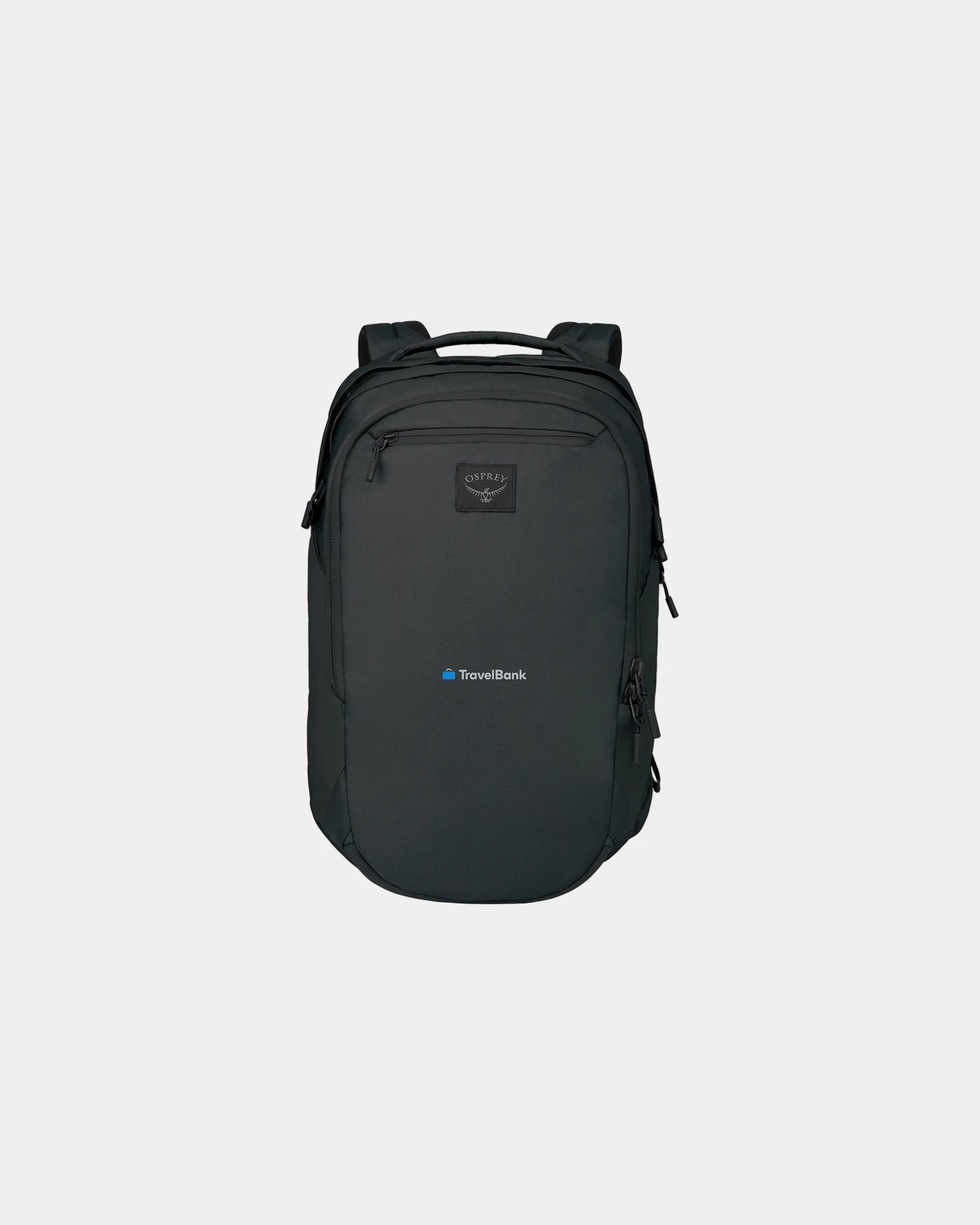 Custom recycled 20L laptop backpack with airflow back - Black