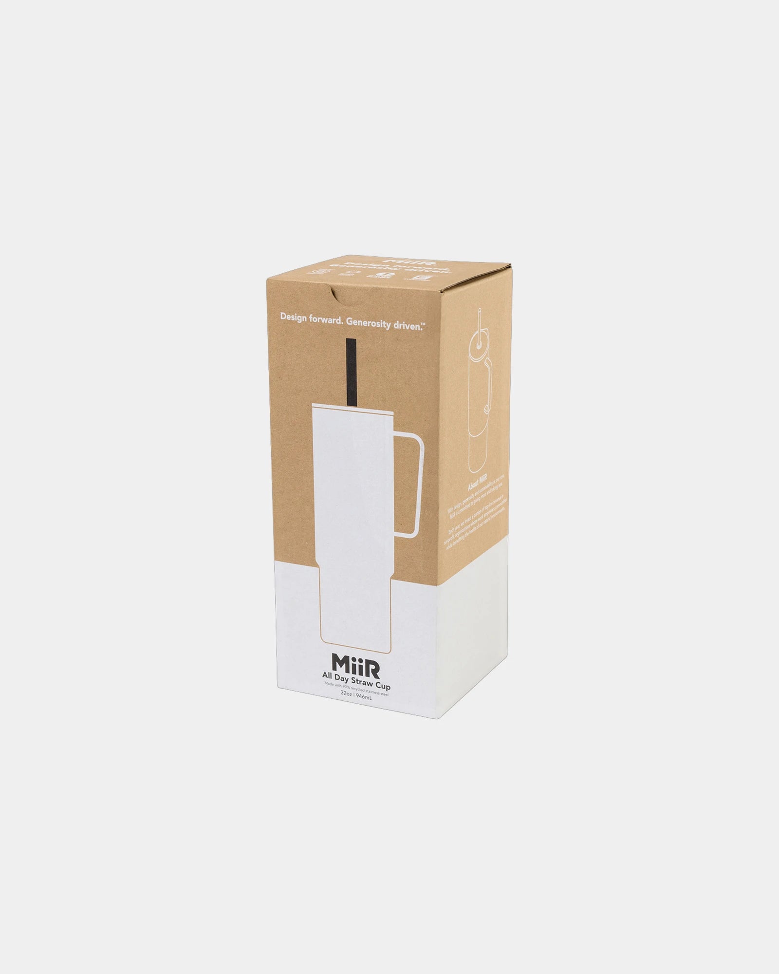 Custom recycled stainless steel 32 oz straw cup - 10