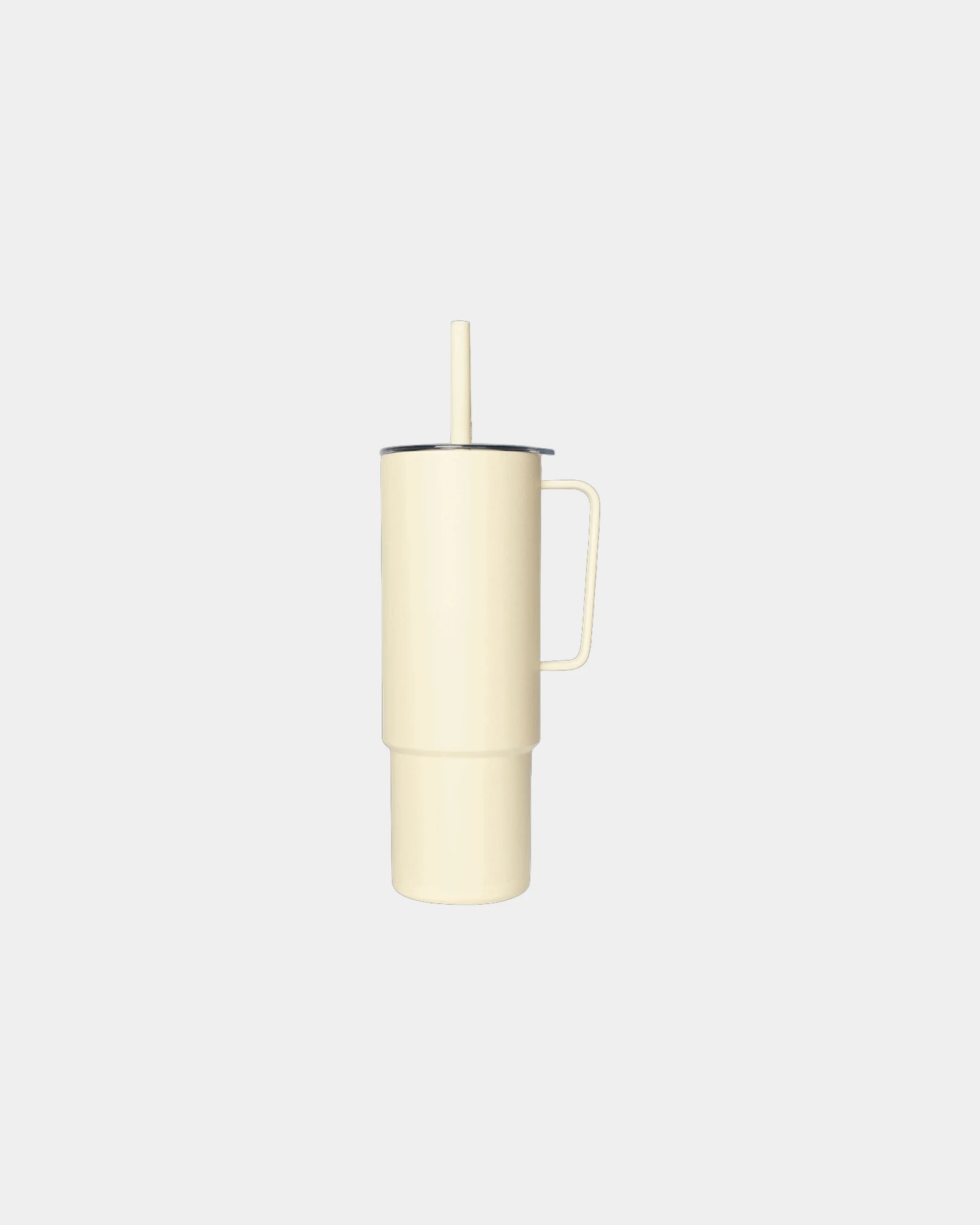Custom recycled stainless steel 32 oz straw cup - Sandstone