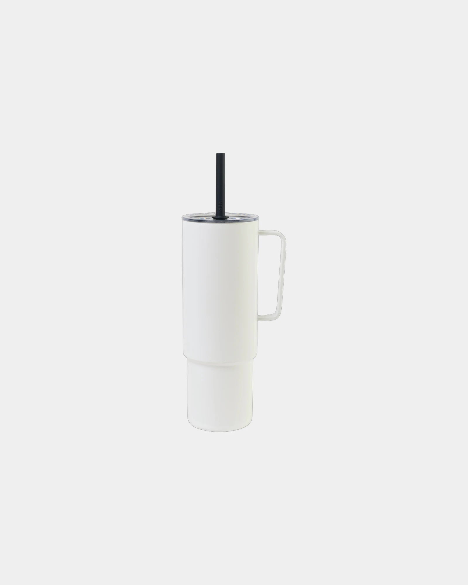 Custom recycled stainless steel 32 oz straw cup - White Powder