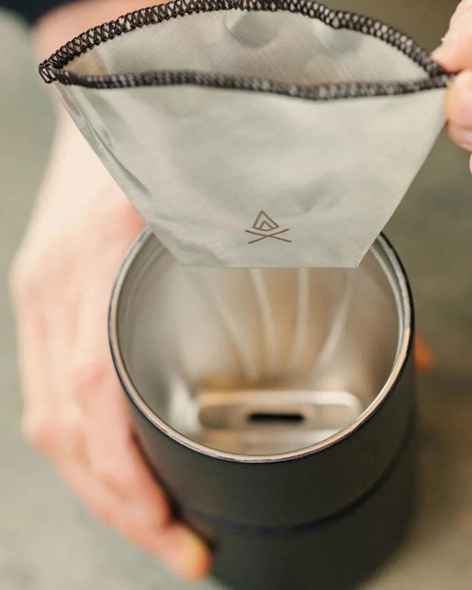 Custom recycled stainless steel pour over coffee set - 11