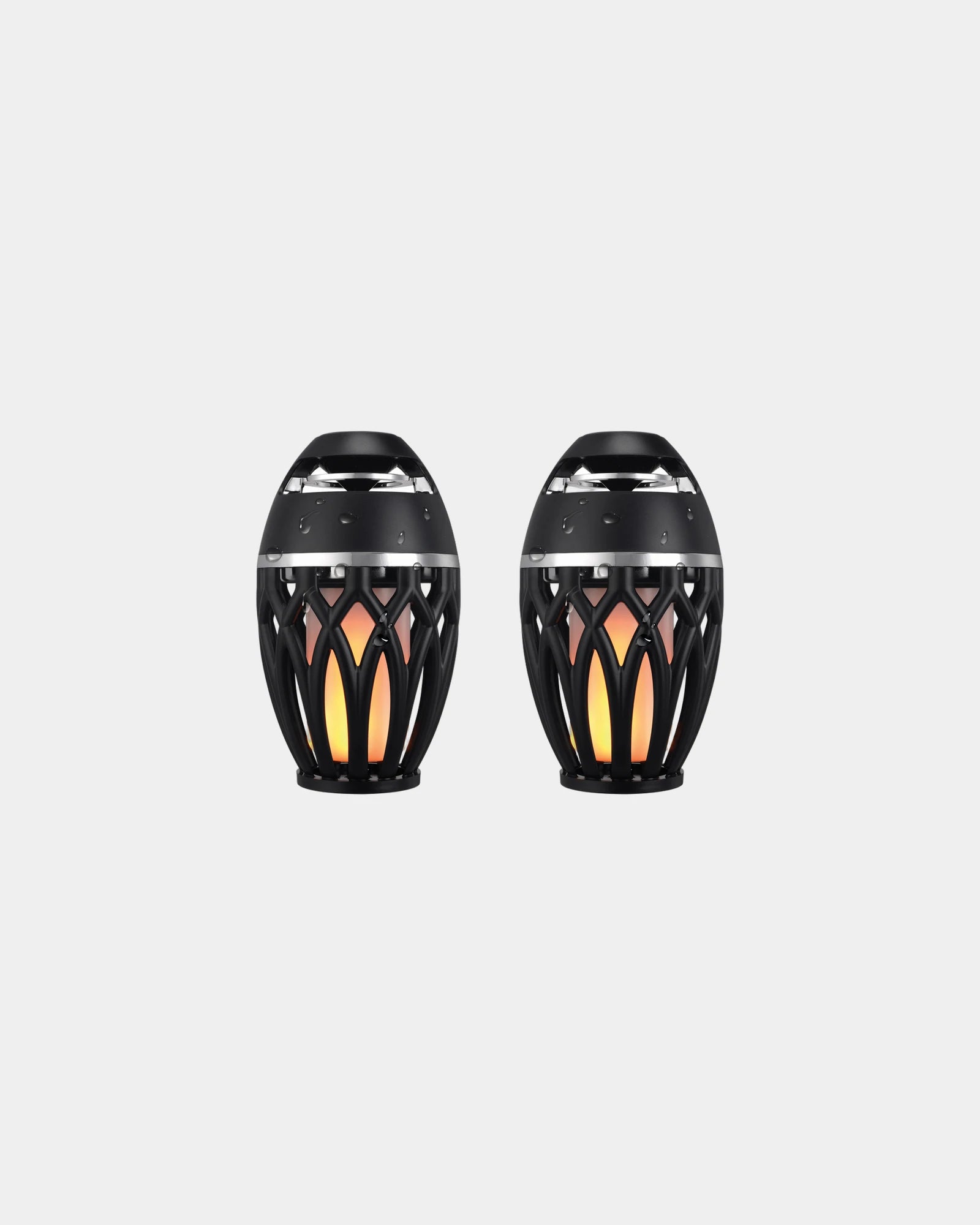 Custom Bluetooth speaker with LED flame effect - Black