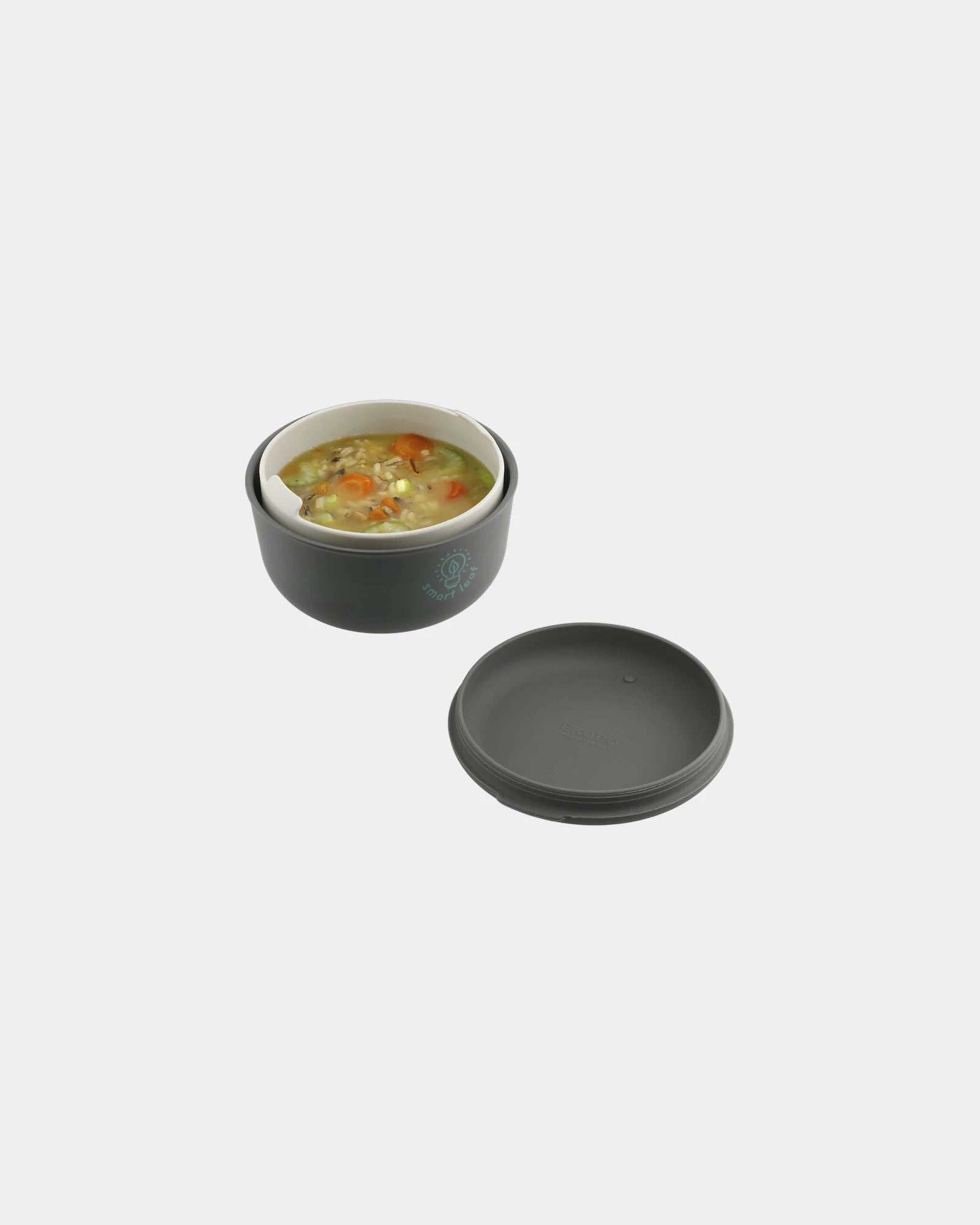 Custom bamboo fiber 25-oz lunch bowl with lid - 11
