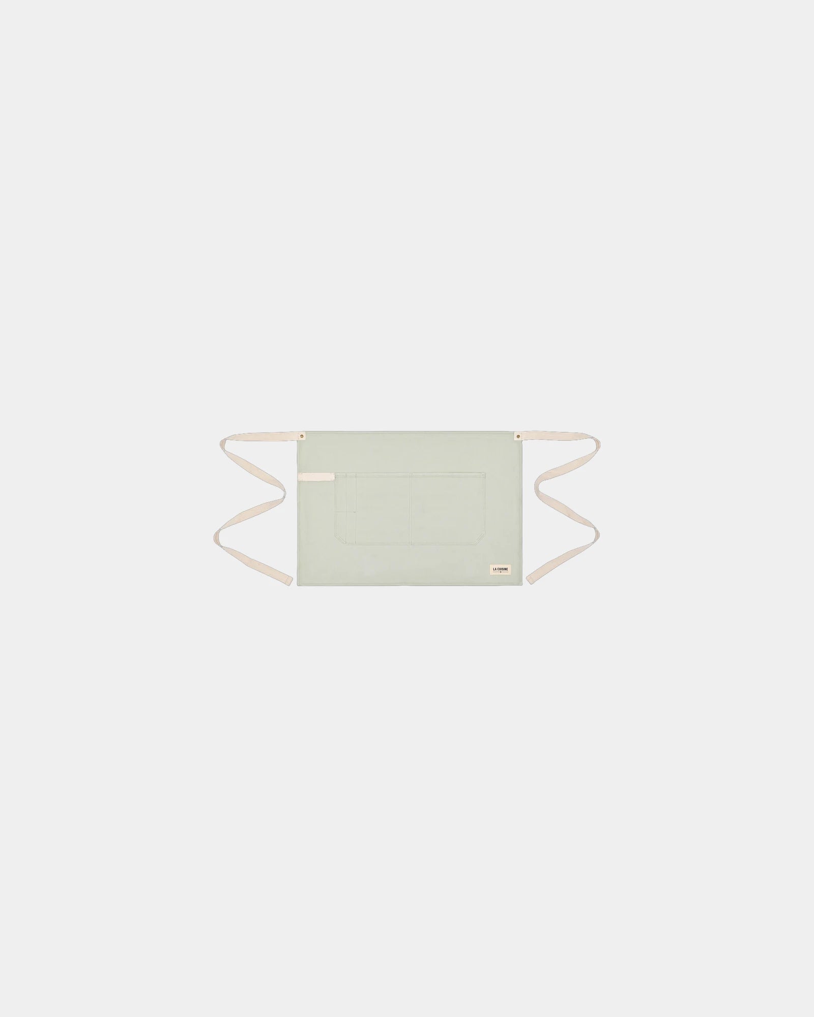 Custom recycled cotton bistro apron 26" x 18" - Light Grey