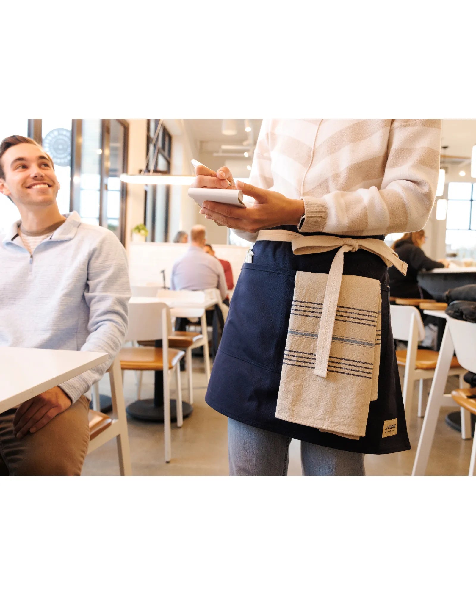 Custom recycled cotton bistro apron 26" x 18" - 10