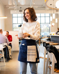 Custom recycled cotton bistro apron 26" x 18" - 4