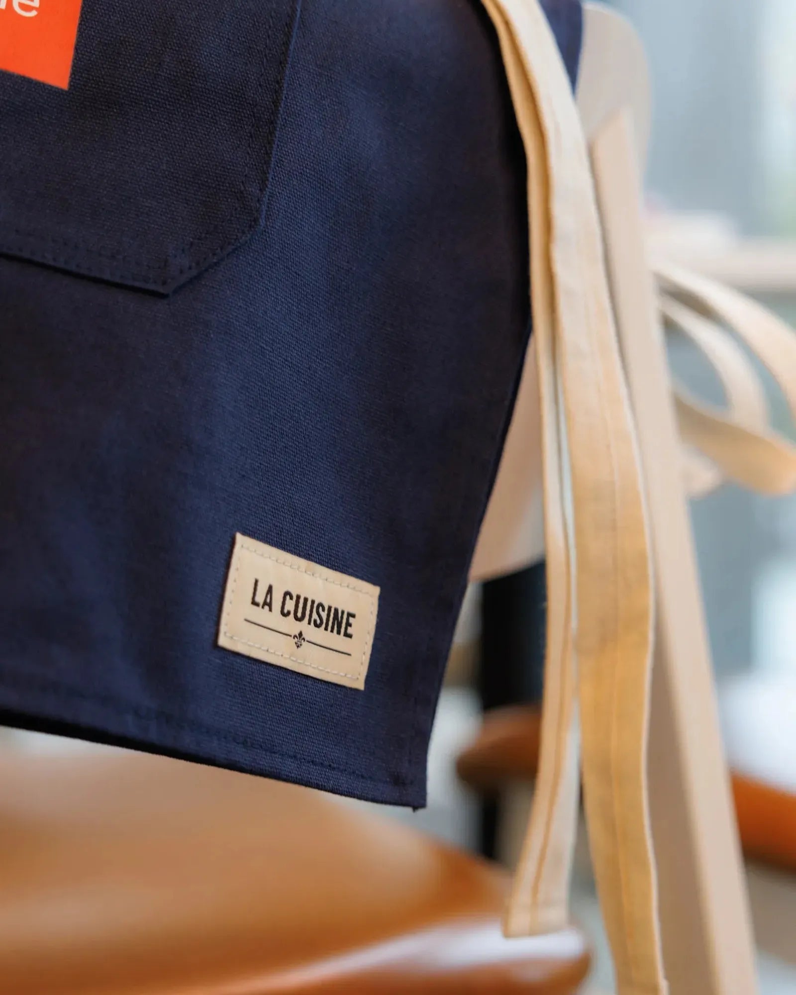 Custom recycled cotton bistro apron 26" x 18" - 2