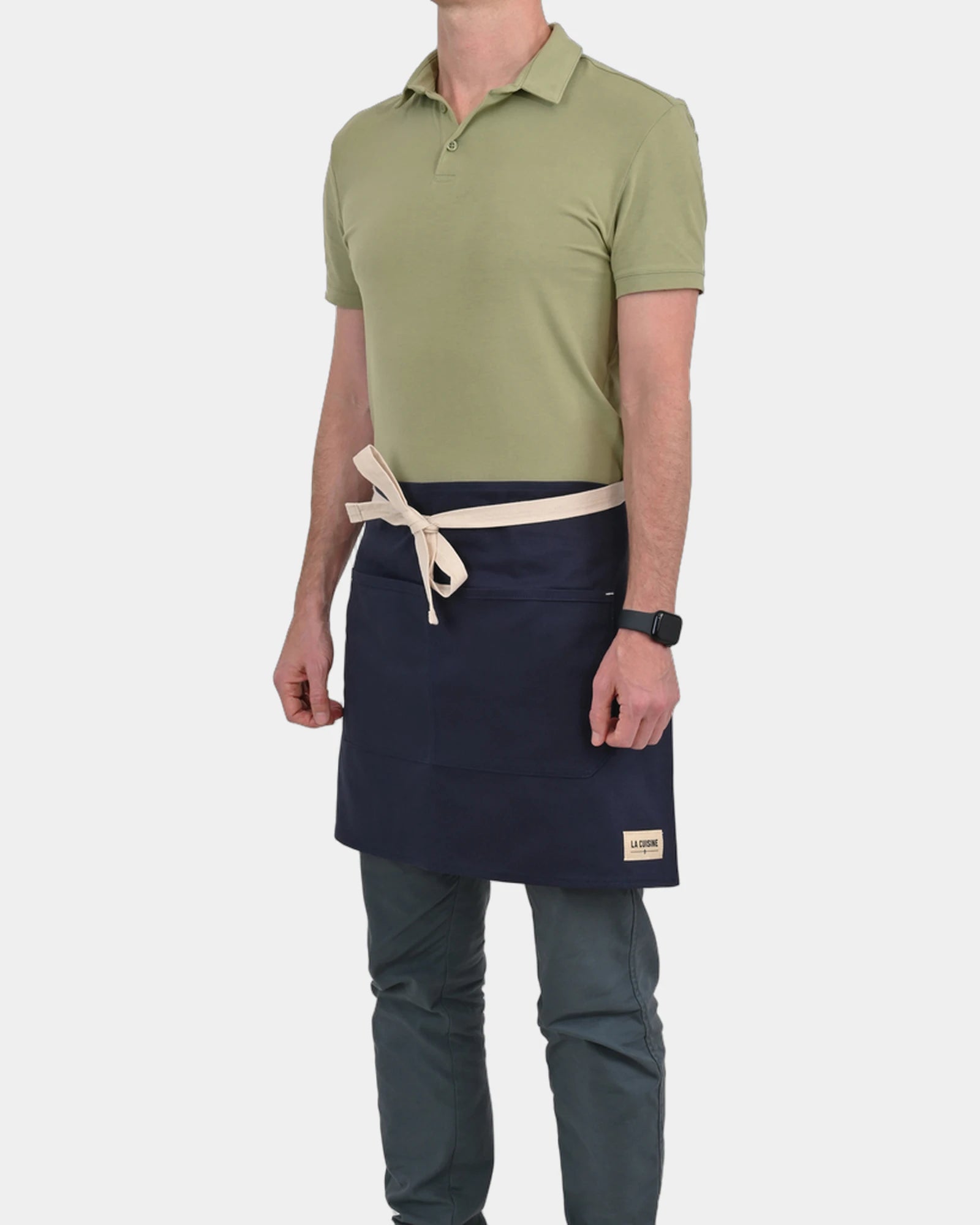 Custom recycled cotton bistro apron 26" x 18" - 7