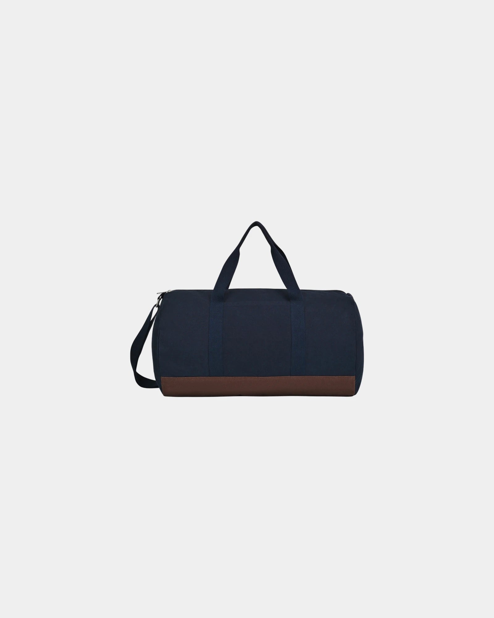 Custom recycled cotton 17" barrel duffel bag - Navy