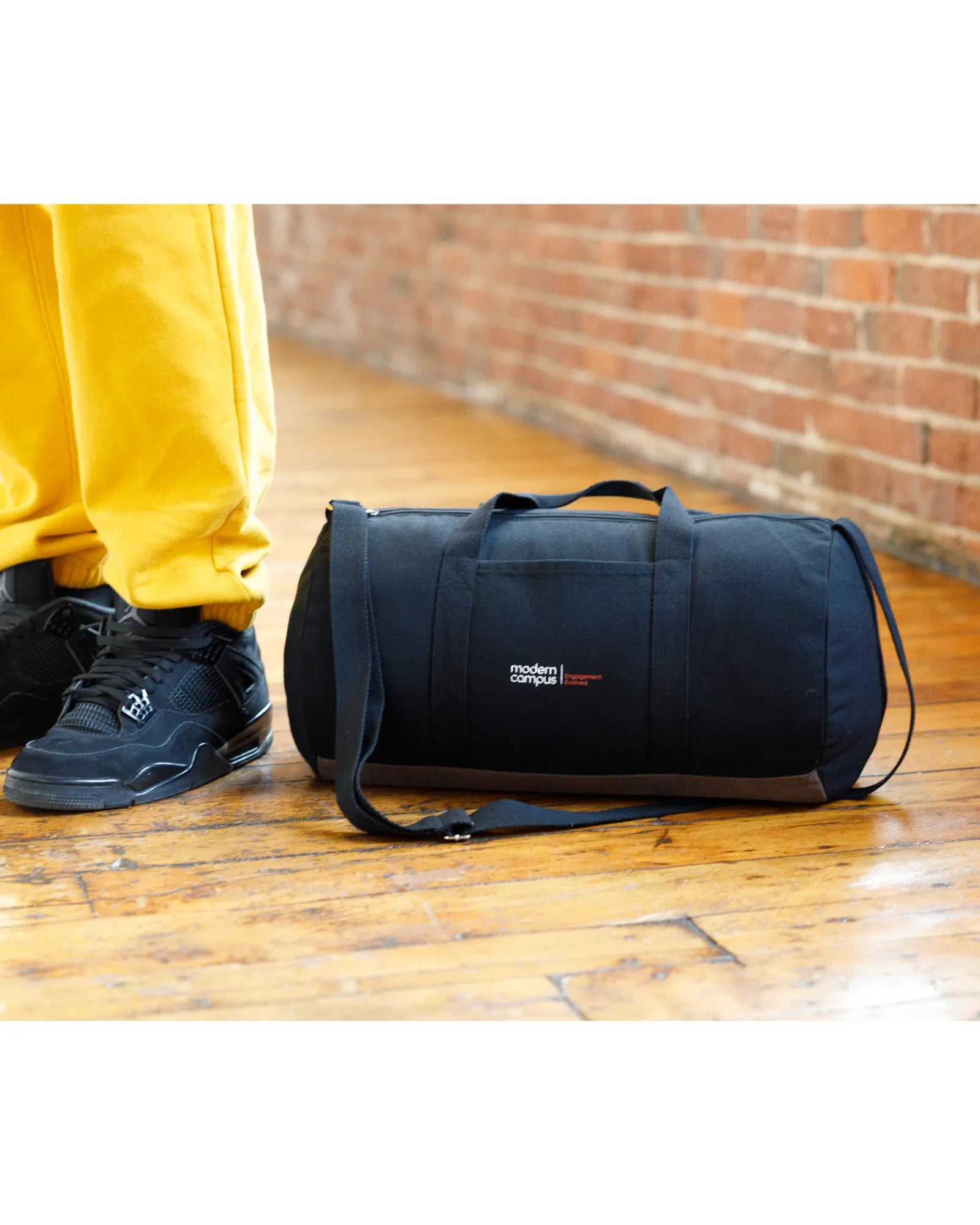 Custom recycled cotton 17" barrel duffel bag - 12